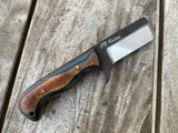 |NB KNIVES| CUSTOM HANDMADE COWBOY BULL CUTTER KNIFE WITH LEATHER SHEATH