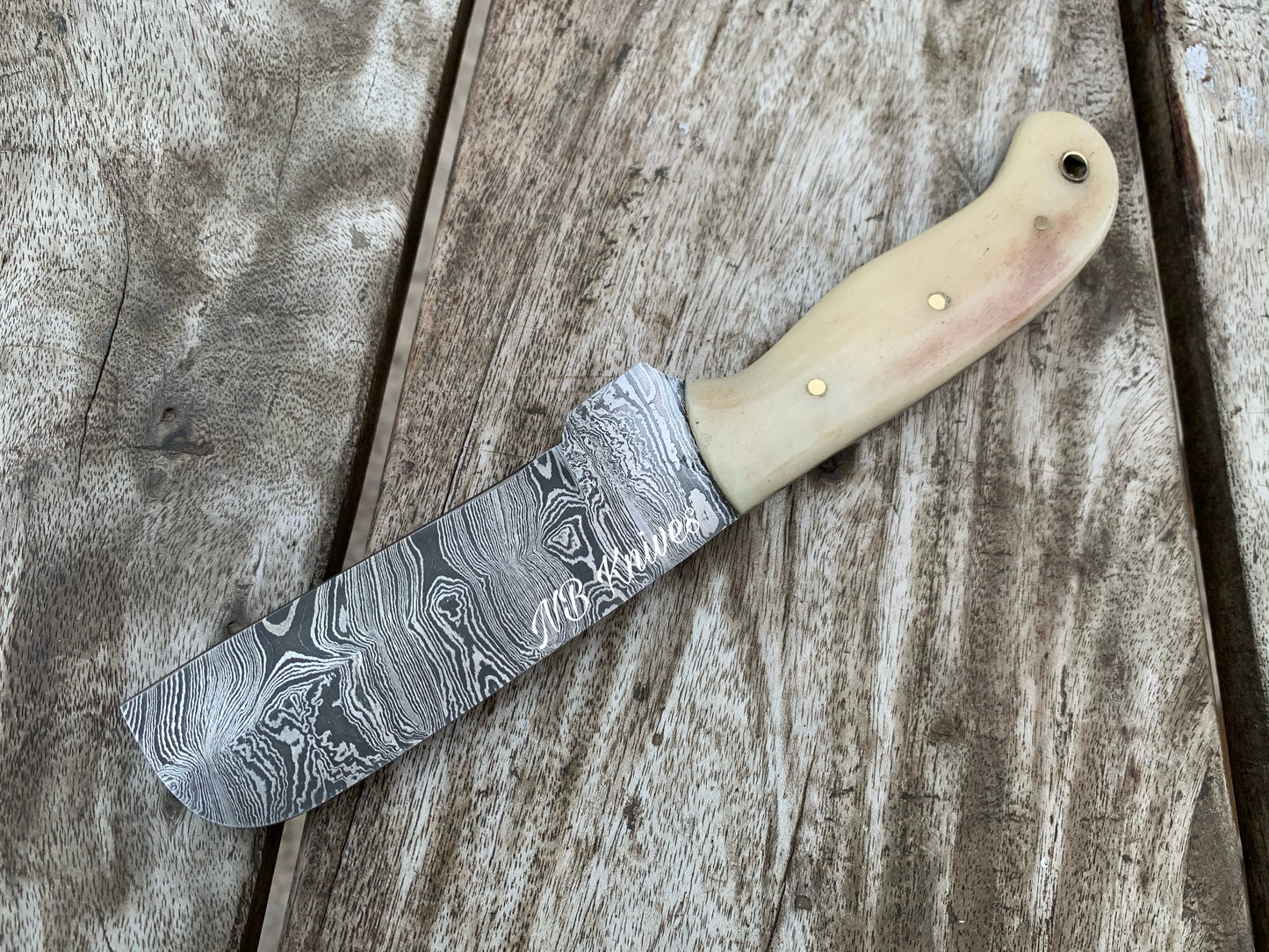 |NB KNIVES| CUSTOM HANDMADE COWBOY BULL CUTTER KNIFE WITH LEATHER SHEATH