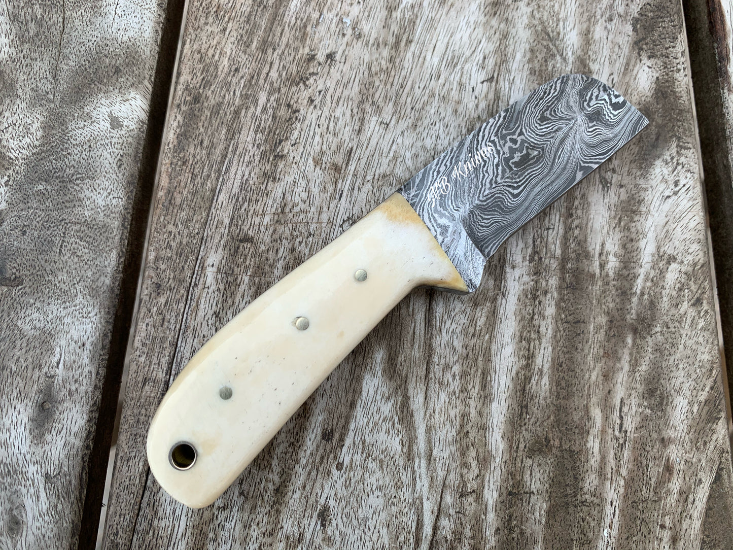 |NB KNIVES| CUSTOM HANDMADE COWBOY BULL CUTTER KNIFE WITH LEATHER SHEATH