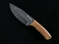 |NB KNIVES| Custom Handmade Damascus Hunting Knife Handle Olvie Wood