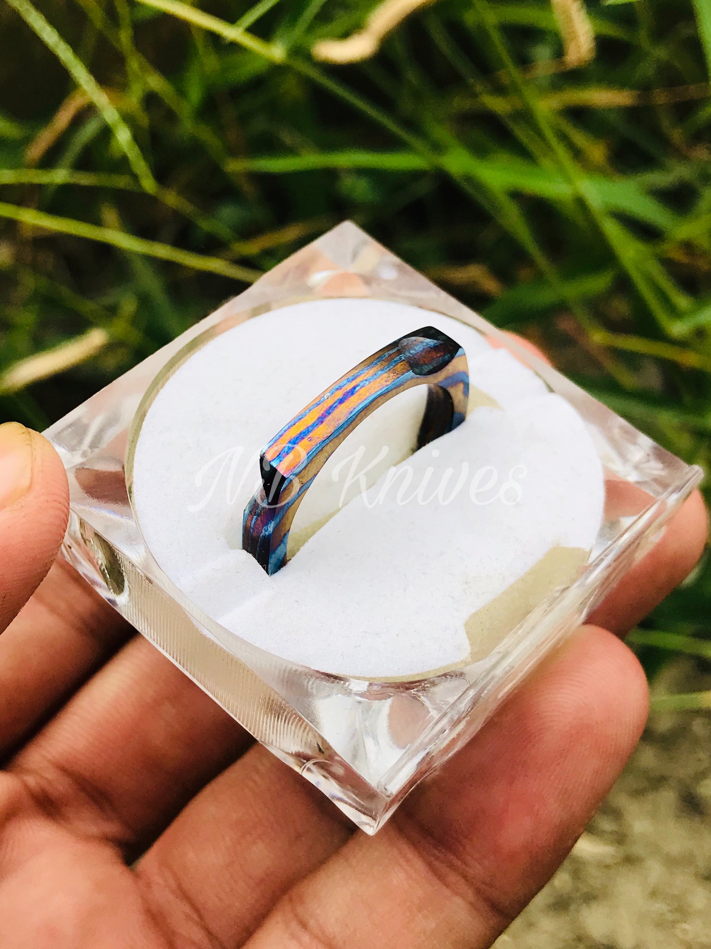 Titanium Zirconium Timascus Ring #7