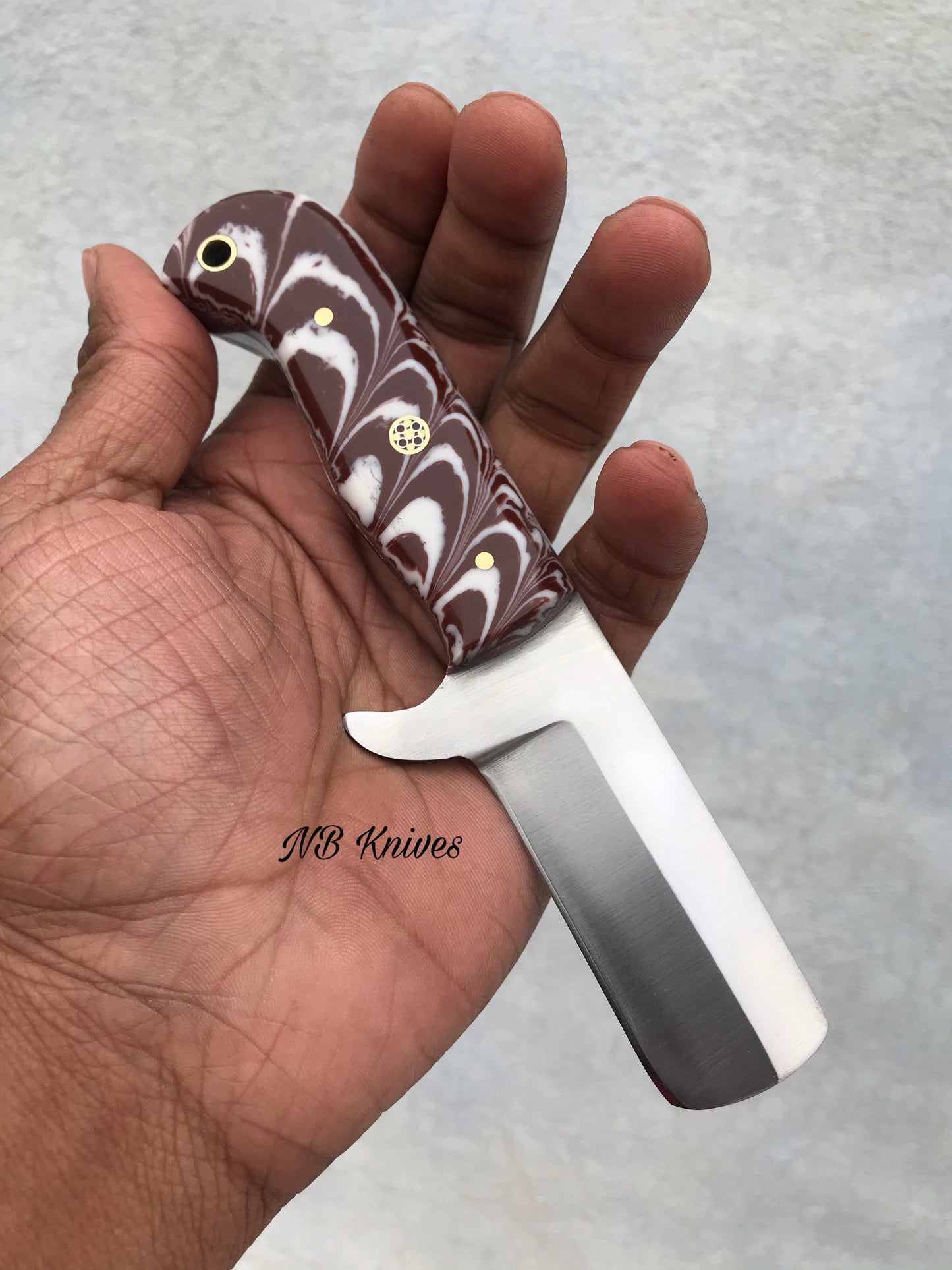 CUSTOM HANDMADE COW BOY BULL CUTTER KNIFE WITH LEATHER SHEATH
