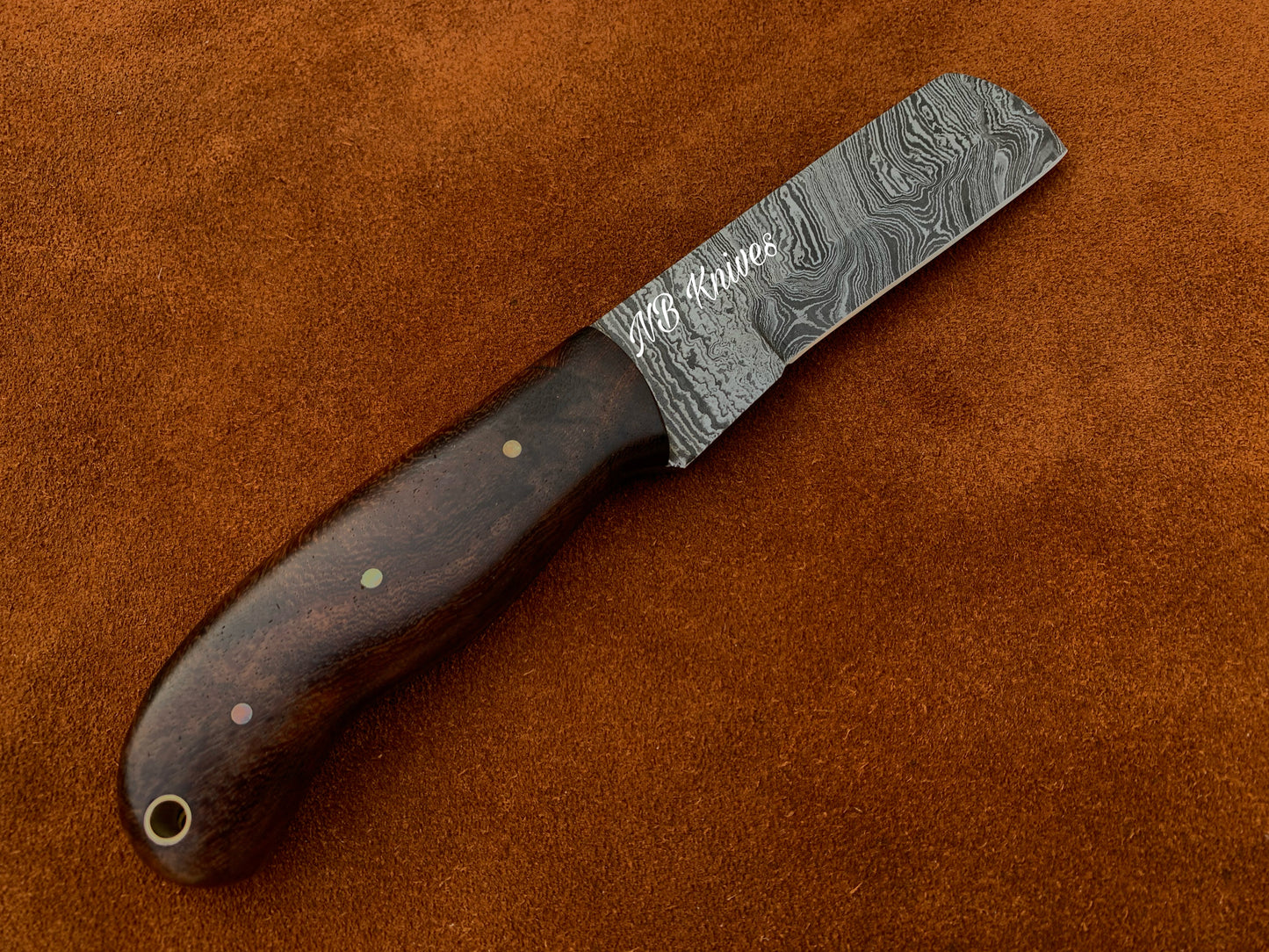 |NB KNIVES| CUSTOM HANDMADE COWBOY BULL CUTTER KNIFE WITH LEATHER SHEATH