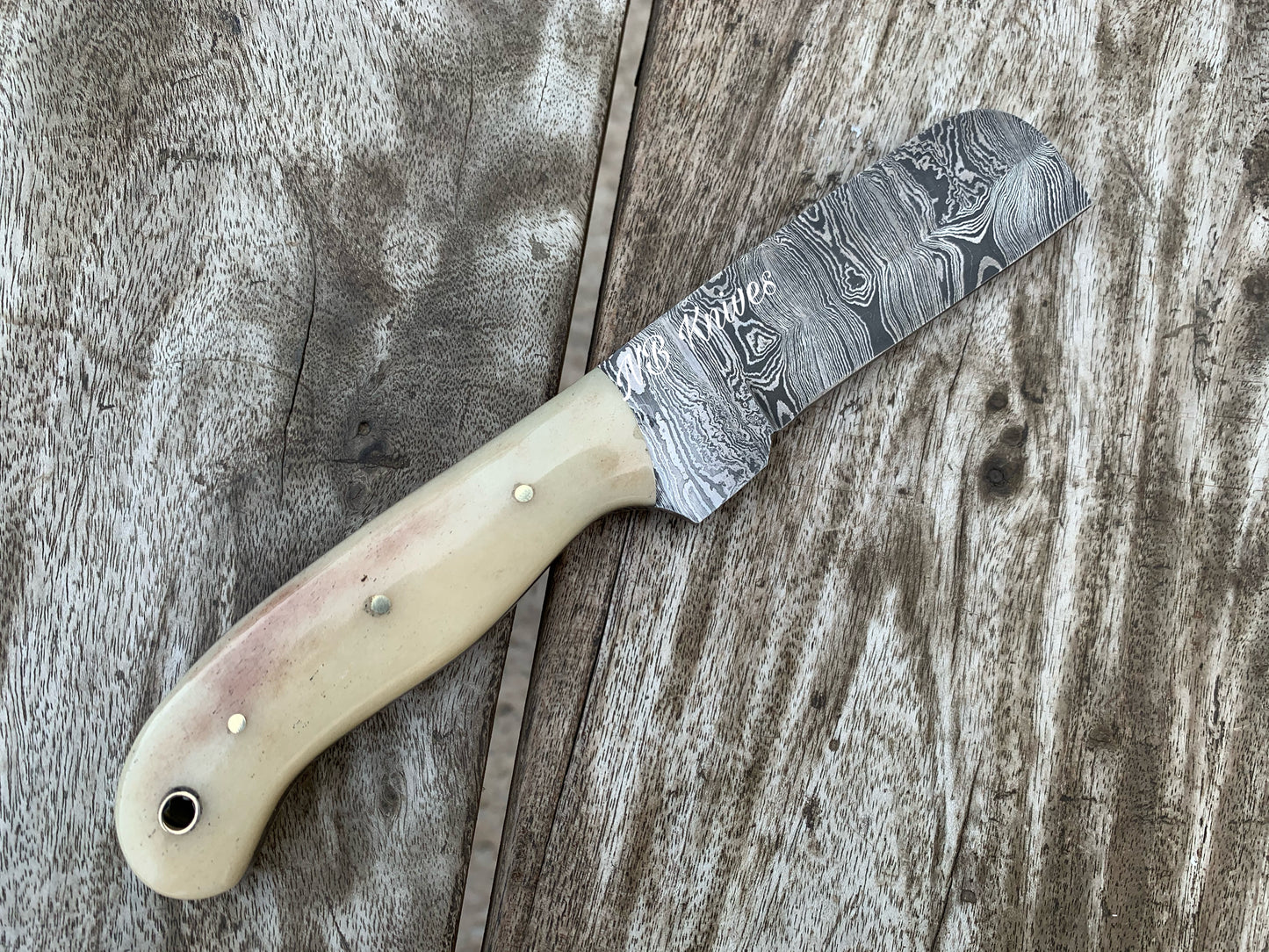 |NB KNIVES| CUSTOM HANDMADE COWBOY BULL CUTTER KNIFE WITH LEATHER SHEATH