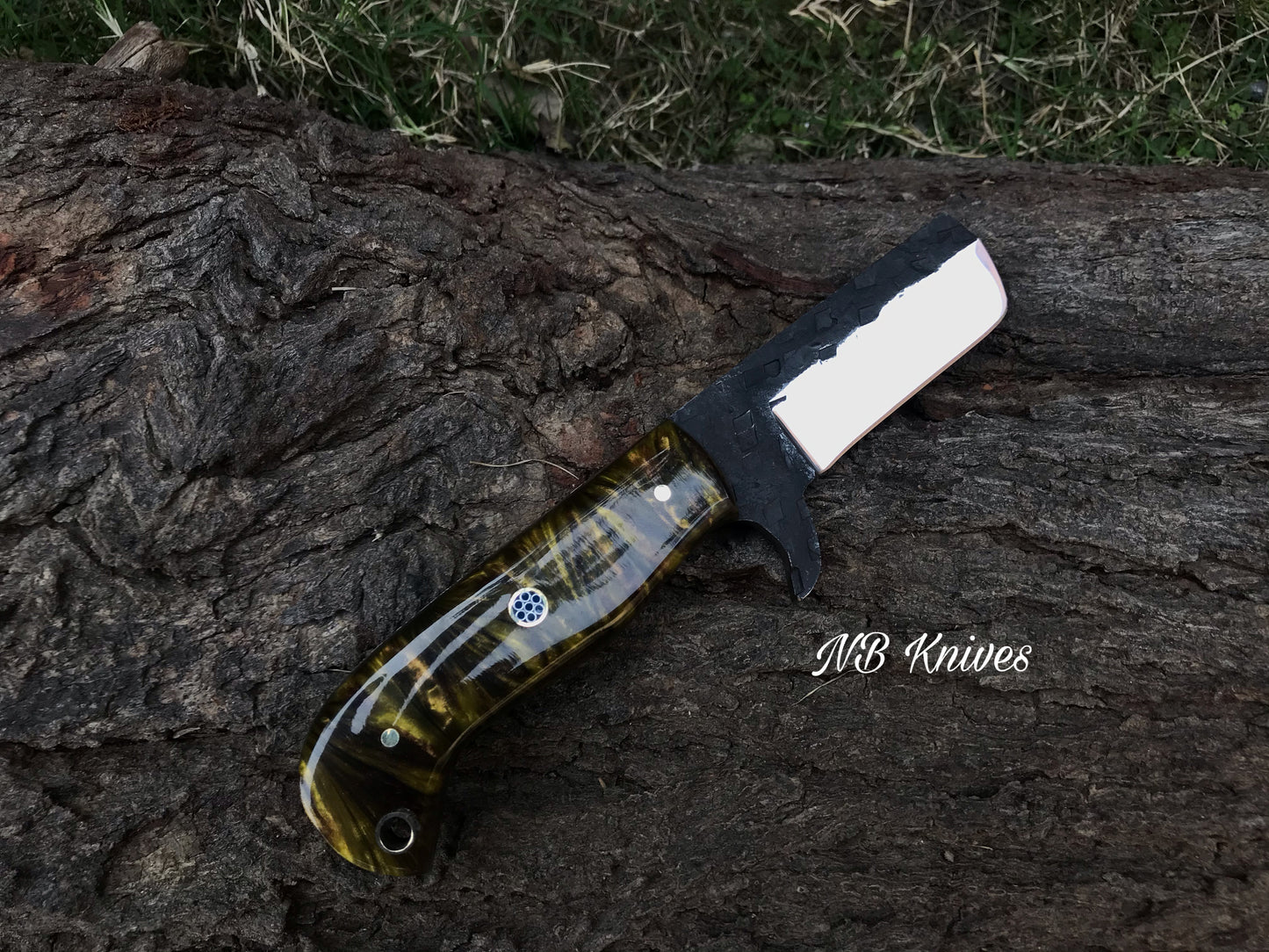 |NB KNIVES| CUSTOM HANDMADE COWBOY BULL CUTTER KNIFE WITH LEATHER SHEATH