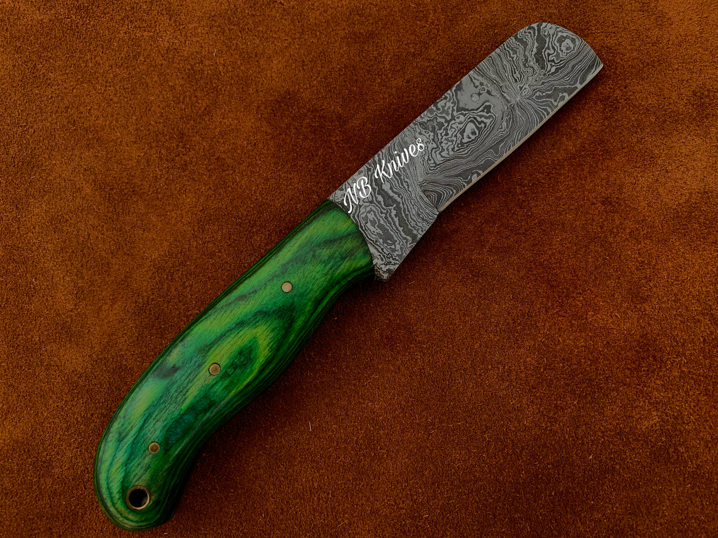 |NB KNIVES| CUSTOM HANDMADE COWBOY BULL CUTTER KNIFE WITH LEATHER SHEATH