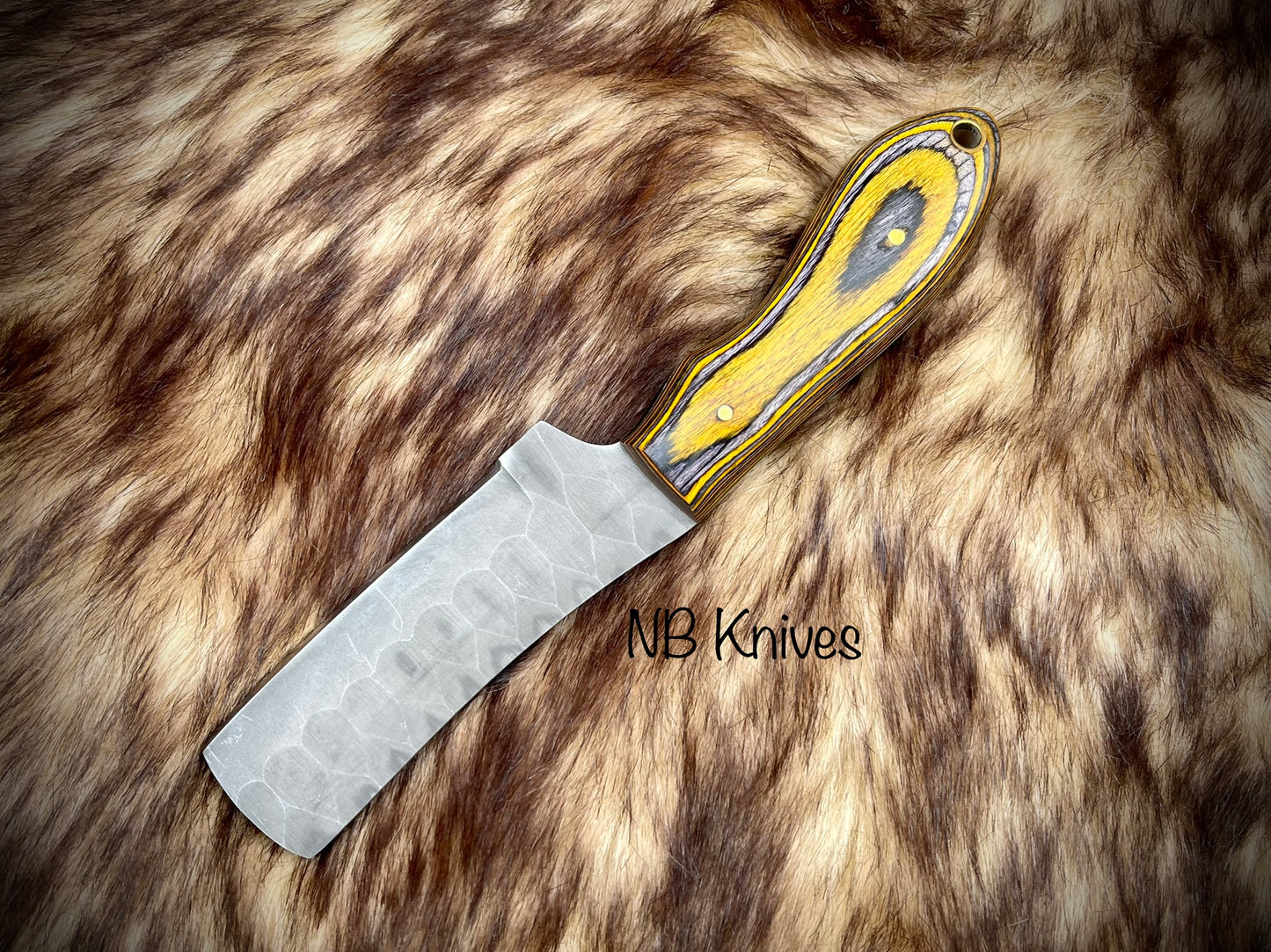 |NB KNIVES| CUSTOM HANDMADE COWBOY BULL CUTTER KNIFE WITH LEATHER SHEATH