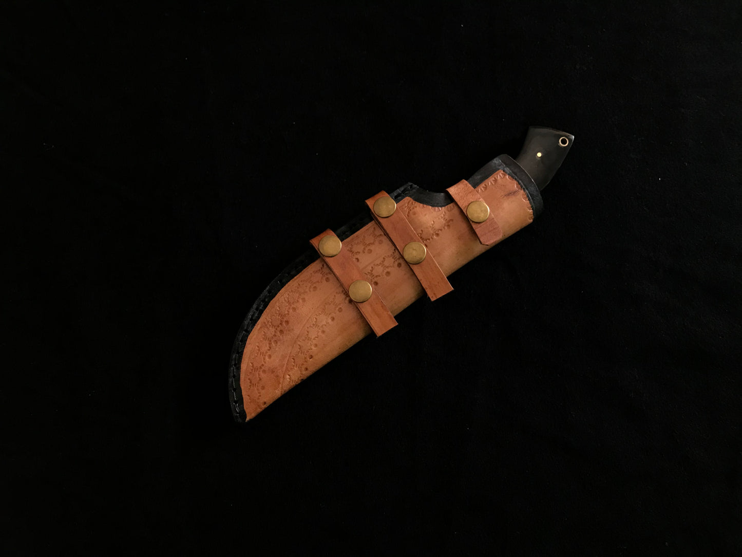 |NB KNIVES| CUSTOM HANDMADE DAMASCUS TRACKER KNIFE WITH LEATHER SHEATH