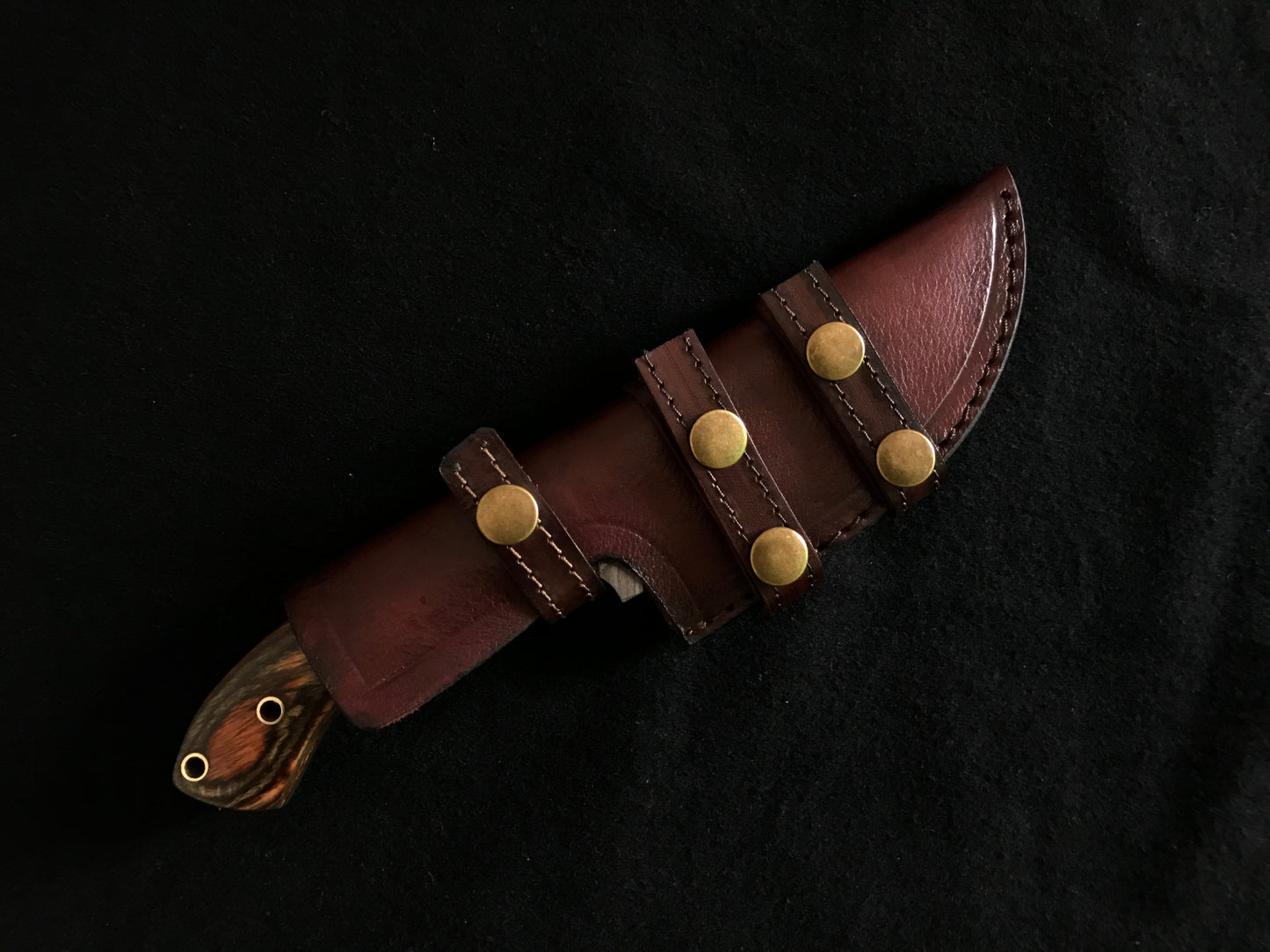 |NB KNIVES| Custom Handmade Damascus Tracker Knife With Leather Sheath