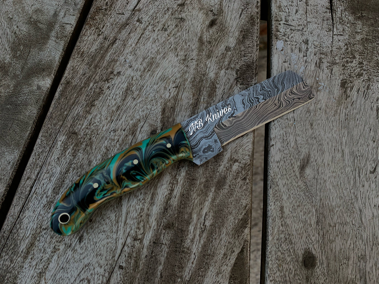 |NB KNIVES| CUSTOM HANDMADE DAMASCUS COWBOY BULL CUTTER KNIFE WITH LEATHER SHEATH