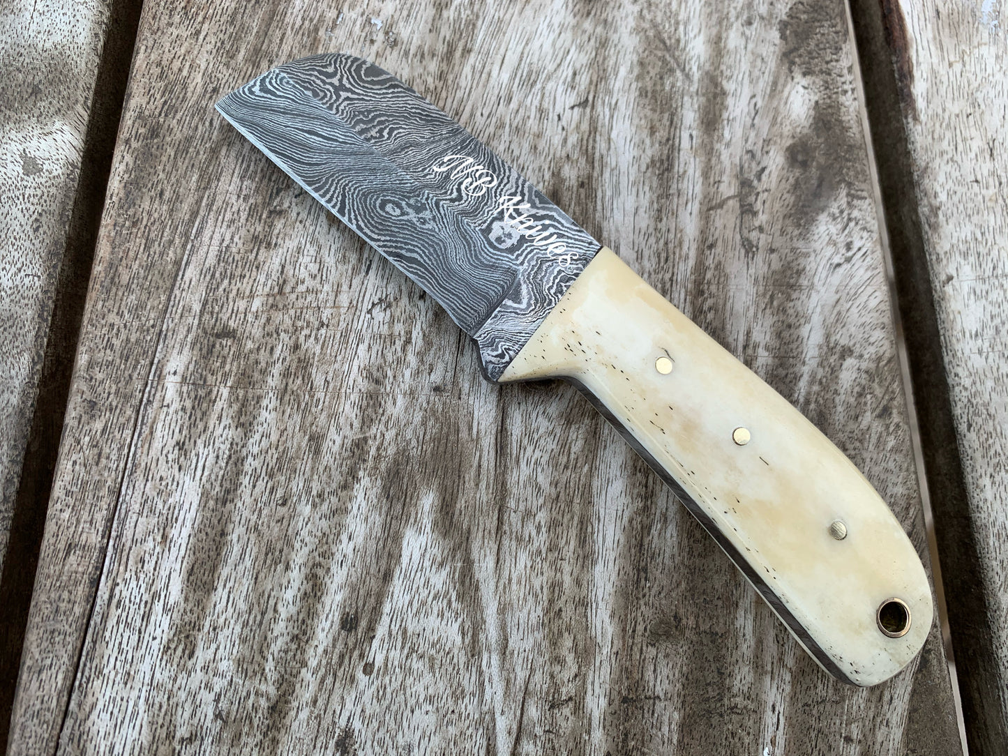 |NB KNIVES| CUSTOM HANDMADE COWBOY BULL CUTTER KNIFE WITH LEATHER SHEATH