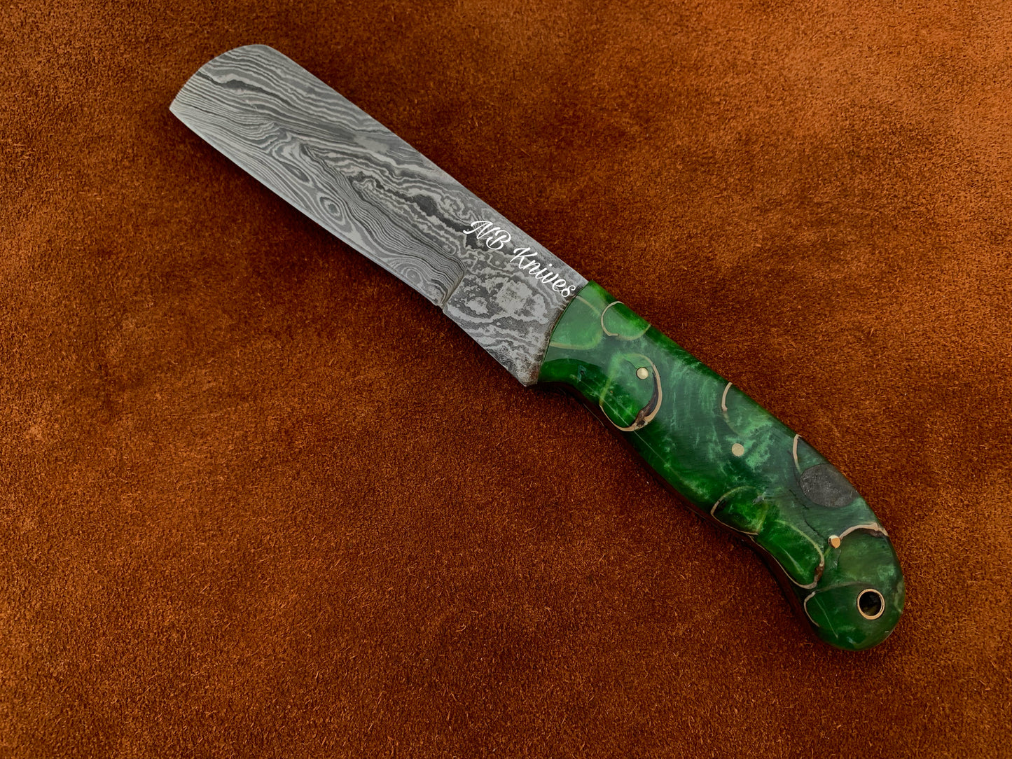 |NB KNIVES| CUSTOM HANDMADE COWBOY BULL CUTTER KNIFE WITH LEATHER SHEATH