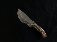 |NB KNIVES| Custom Handmade Damascus Tracker Knife With Leather Sheath