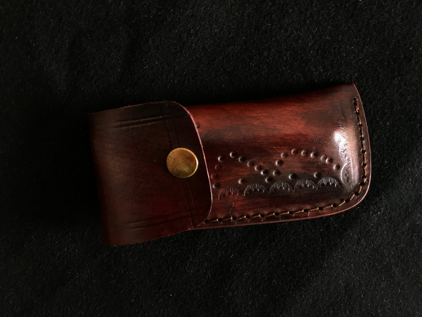 |NB KNIVES| CUSTOM HADNMADE DAMASCUS POCKET KNIFE WITH LEATHER SHEATH