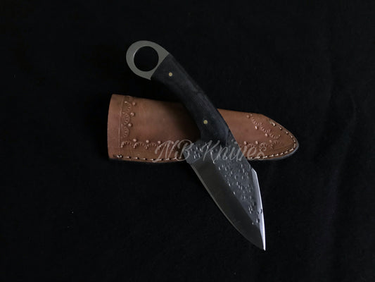 Hand-Forged 1095 Steel Skinner Knife with Micarta Handle