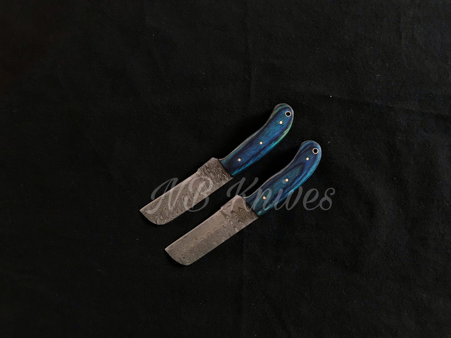 |NB KNIVES| CUSTOM HANDMADE LOT OF 2 COW BOY BULL CUTTER KNIVES WITH LEATHER SHEATH