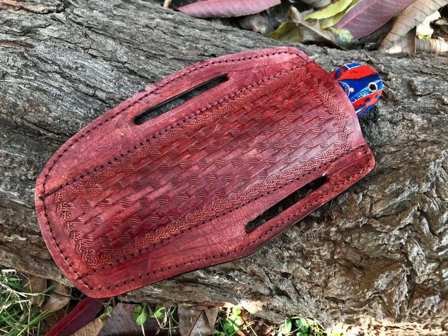 |NB KNIVES| CUSTOM HANDMADE DAMASCUS COWBOY BULL CUTTER KNIFE WITH LEATHER SHEATH