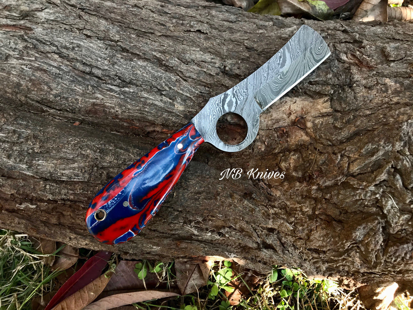 |NB KNIVES| CUSTOM HANDMADE DAMASCUS COWBOY BULL CUTTER KNIFE WITH LEATHER SHEATH