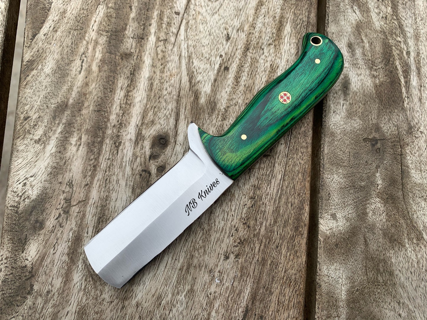 |NB KNIVES| CUSTOM HANDMADE DAMASCUS COWBOY BULL CUTTER KNIFE WITH LEATHER SHEATH