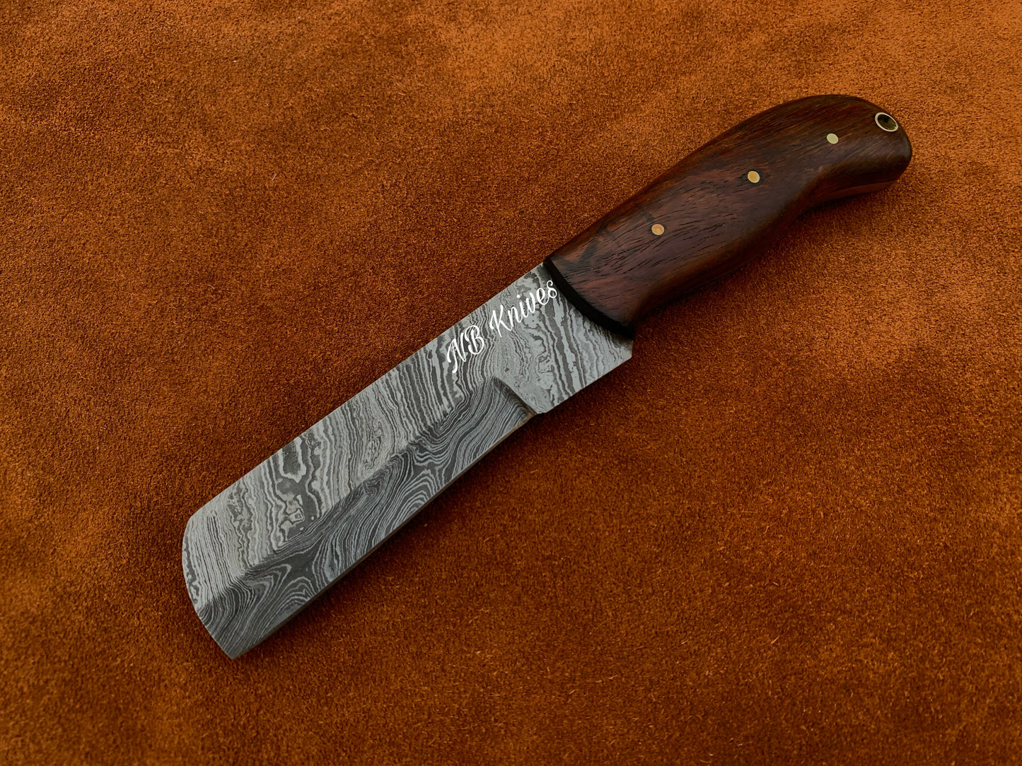 |NB KNIVES| CUSTOM HANDMADE COWBOY BULL CUTTER KNIFE WITH LEATHER SHEATH