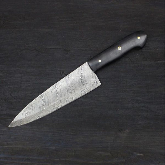 CUSTOM HANDMADE DAMASCSUS CHEF KNIFE
