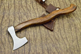 Custom Handmade 1095 Steel Axe Handle Rosewood With Beautiful Leather Sheath High-quality Camping Axes Premium Forged Steel Axes Tactical Survival Hatchets