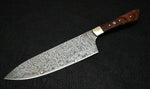 Damascus Knife Custom Handmade - 12" Rose Wood Handle Chef Knife