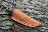 CUSTOM HANDMADE DAMASCUS HUNTING KNIFE HANDLE WALNUT & HORN HANDLE