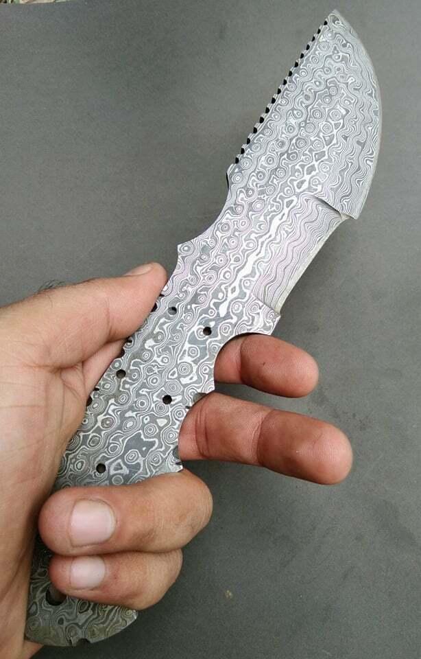 LOT OF 3 PIECES CUSTOM HANDE FORGE DAMASCUS BLANK BLADES