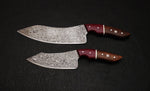 CUSTOM HANDMADE DAMASCUS 2 PCS CHEF KNIVES