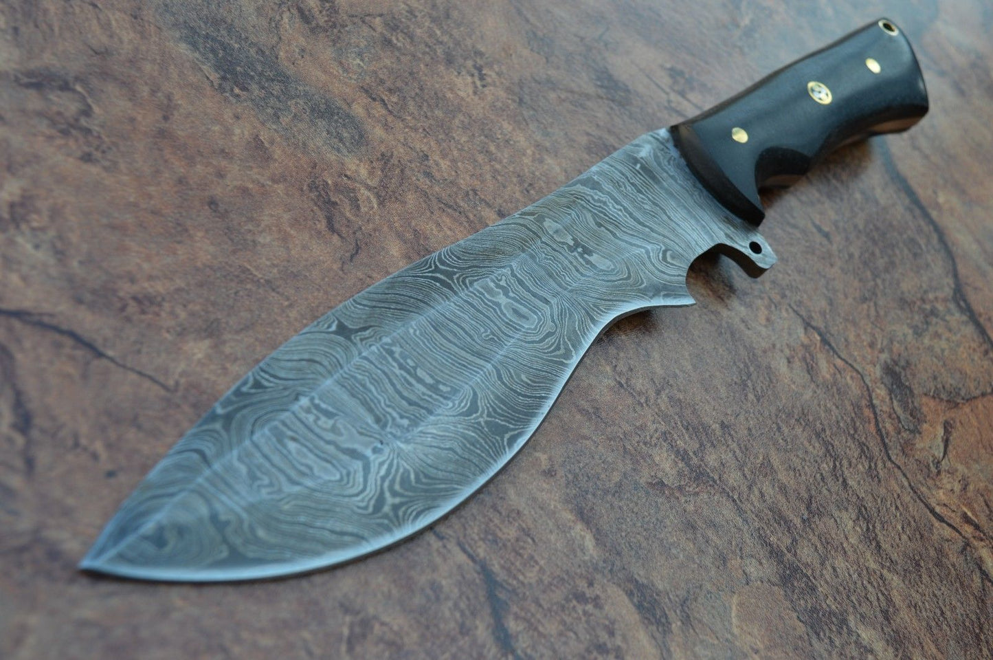 HANDMADE DAMASCUS STEEL BLADE  TRACKER/SURVIVAL  KNIFE - NB CUTLERY LTD