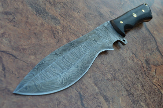 HANDMADE DAMASCUS STEEL BLADE  TRACKER/SURVIVAL  KNIFE - NB CUTLERY LTD