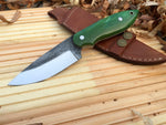 CUSTOM HANDMADE HUNTING/BUSHCRAFT KNIFE FROM FILE HANDLE HARDWOOD