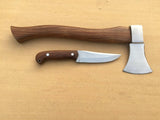 CUSTOM MADE TOMAHAWK AXE WITH BUSHCRAFT KNIFE/ ROSEWOO HANDLE - NB CUTLERY LTD