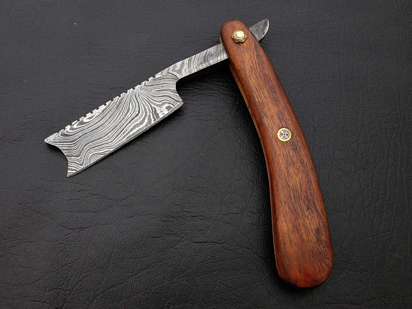 CUSTOM HANDMADE DAMASCUS STRAIGHT RAZOR