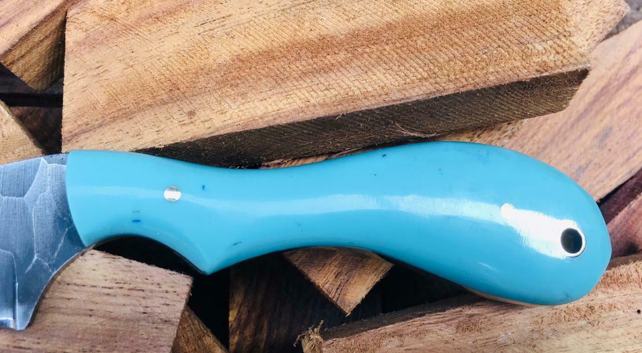 |NB KNIVES| CUSTOM HANDMADE COWBOY BULL CUTTER KNIFE WITH LEATHER SHEATH