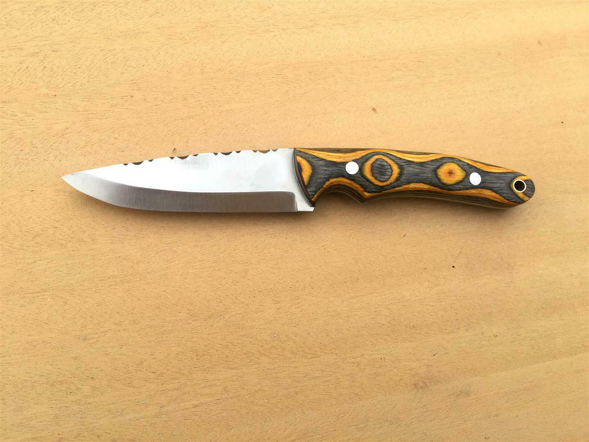 CUSTOM HANDMADE 5160 HIGH CARBON STEEL SCANDI GRIND BUSH CRAFT KNIFE