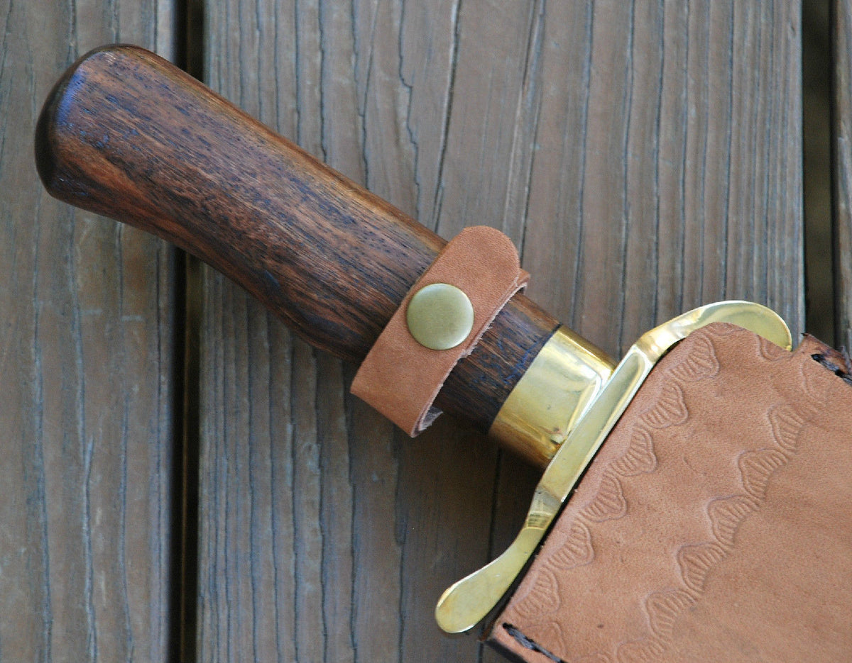 CUSTOM HANDMADE D2 STEEL WITH ROSE WOOD BOWIE KNIFE