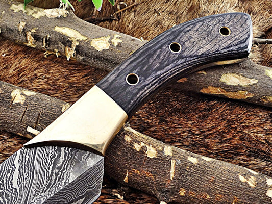 Damascus steel slicer kitchen chef Knife 13.5" long custom made 8" blade - NB CUTLERY LTD
