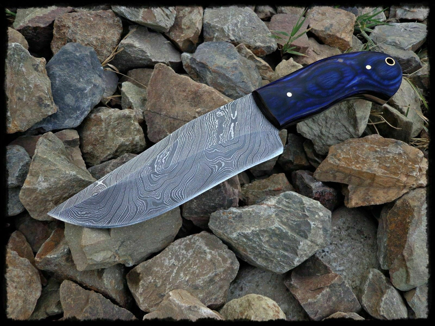 CUSTOM HANDMADE DAMASCUS STEEL HUNTING KNIFE HANDLE DOLLAR SHEET