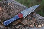 CUSTOM HANDMADE DAMASCUS SKINNER KNIFE HANDLE HARDWOOD