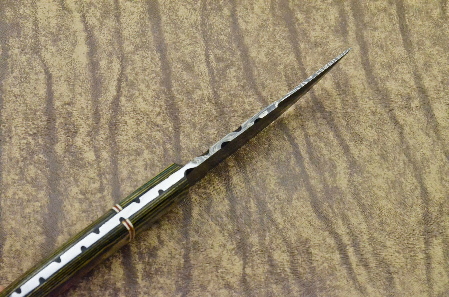 CUSTOM HANDMADE DAMASCUS STEEL hunting KNIFE handle dollar sheet