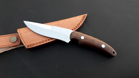 CUSTOM HANDMADE HUNTING KNIFE HANDLE ROOSEWOOD