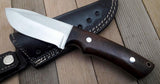 CUSTOM HANDMADE HIGH Corban SCANDI GRIND BUSHCRAFT KNIFE HANDLE ROSEWOOD
