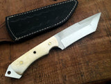 CUSTOM MADE D2.STEEL BUSH CRAFT HUNTING SURVIVAL KNIFE HANDLE CAMEL BONE