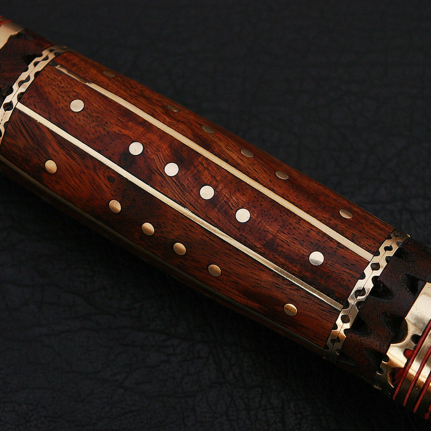 CUSTOM HANDMADE DAMASCUS SWORD WITH LEATHER SHEATH
