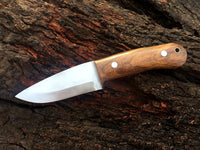 CUSTOM HANDMADE HIGH Corban Steel SCANDI GRIND BUSHCRAFT KNIFE HANDLE ROSEWOOD