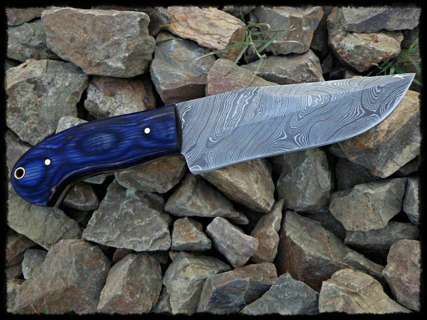 CUSTOM HANDMADE DAMASCUS STEEL HUNTING KNIFE HANDLE DOLLAR SHEET