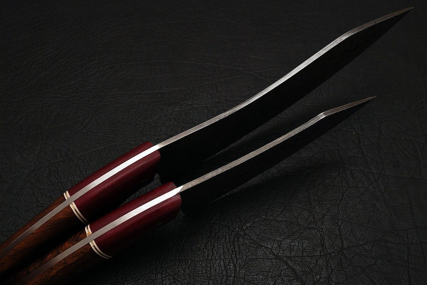 CUSTOM HANDMADE DAMASCUS 2 PCS CHEF KNIVES