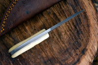 CUSTOM HANDMADE 1095 HIGH CARBON STEEL HUNTING KNIFE HANDLE CAMEL BONE